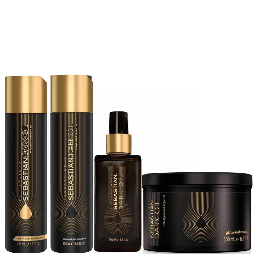 Sebastian Professional Dark Oil Shampoo, Conditioner, Mask and Styling Oil Regime Bundle Afbeelding 1
