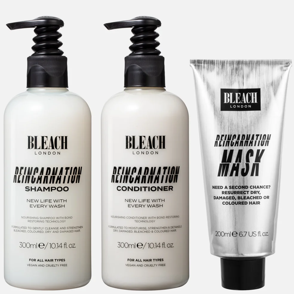 Bleach Reincarnation Shampoo and Conditioner 300ml Bundle with 200ml Reincarnation Mask Afbeelding 1