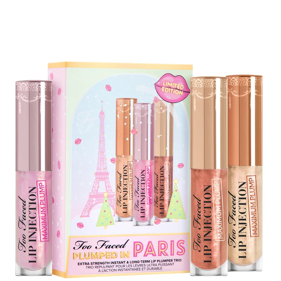 Too Faced Limited Edition Plumped in Paris Lip Injection Lip Plumper Trio Set Afbeelding 1