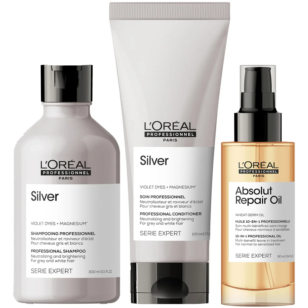 L'Oréal Professionnel Silver Shampoo, Conditioner and Oil Trio Afbeelding 1