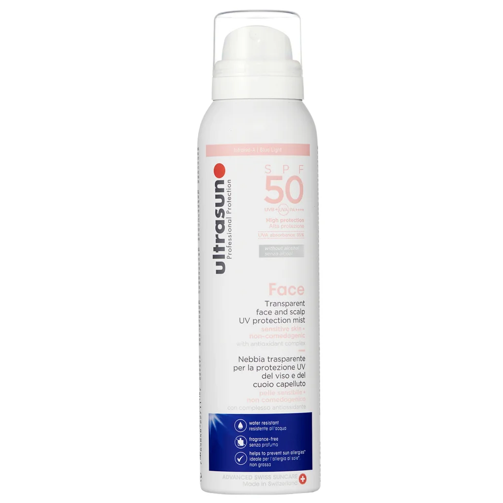 Ultrasun UV Gezichts- en Hoofdhuidnevel SPF50 150 ml Afbeelding 1