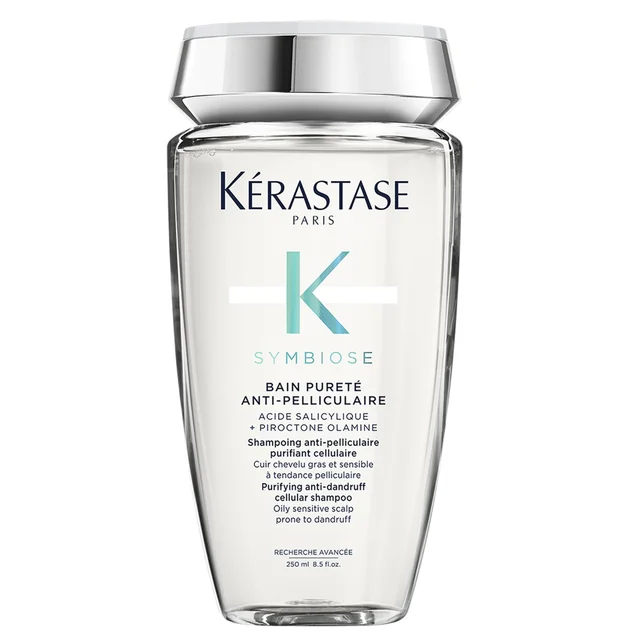 Kérastase Symbiose Zuiverende Antiroos Cellulaire Shampoo, voor Vettige en Gevoelige Hoofdhuid die Gevoelig is voor Roos, 250 ml