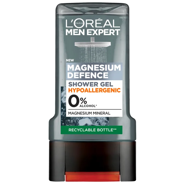 L'Oréal Paris Men Expert Magnesium Defence Hypoallergene Douchegel voor de Gevoelige Huid 300 ml