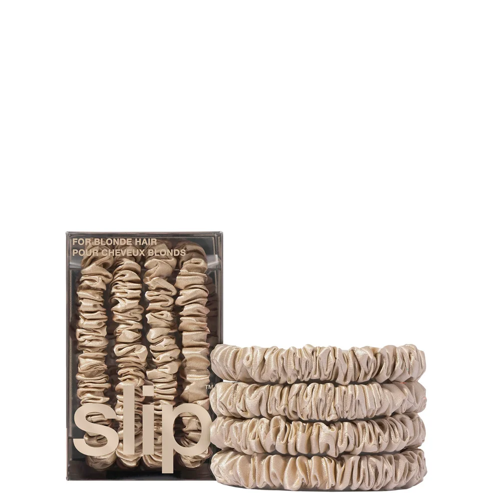 Slip Pure Silk Skinny Scrunchies - Blonde Afbeelding 1