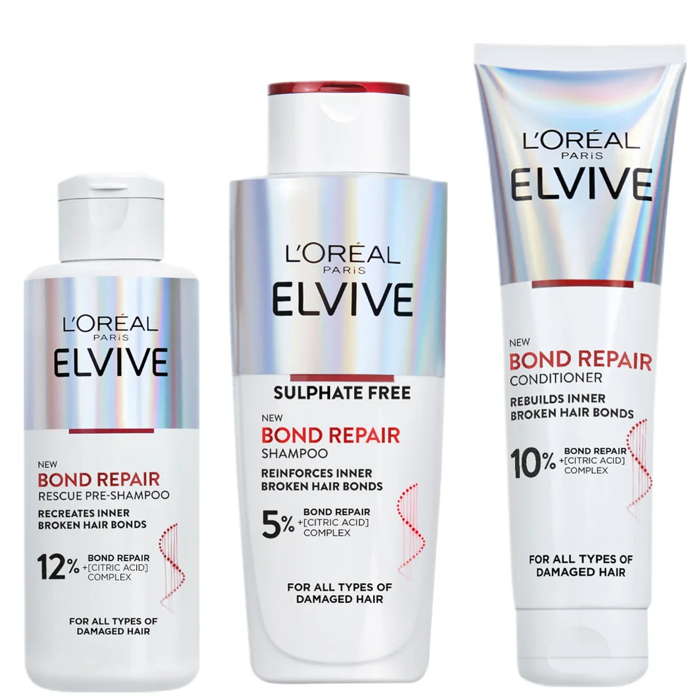 L’Oréal Paris Elvive Bond Repair 3 Step Routine Bundle For Damaged Hair Afbeelding 1