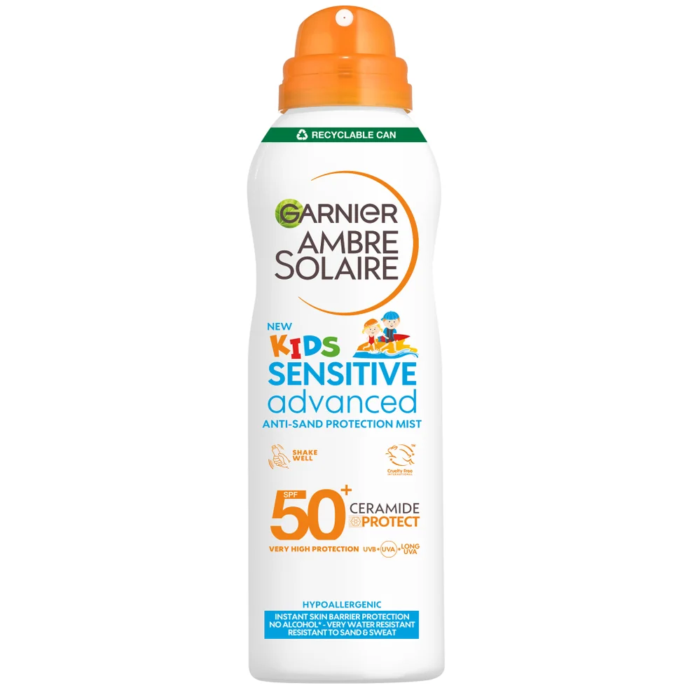 Garnier Ambre Solaire Kids' SPF 50+ Sensitive Advanced Anti-Sand Mist 150ml Afbeelding 1