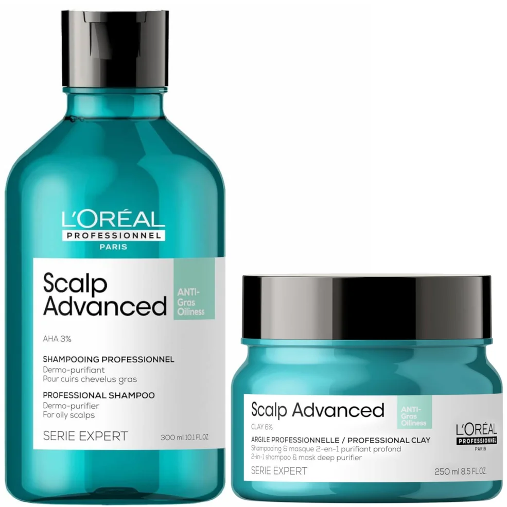 L'Oréal Professionnel Serié Expert Scalp Advanced Anti-Oiliness Hair Shampoo and Mask Duo Afbeelding 1