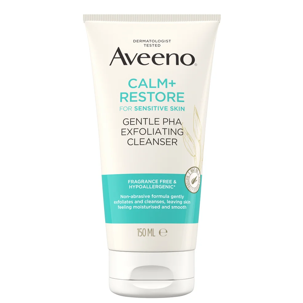 Aveeno Face Calm+Restore Gentle PHA Exfoliating Cleanser 150ml Afbeelding 1