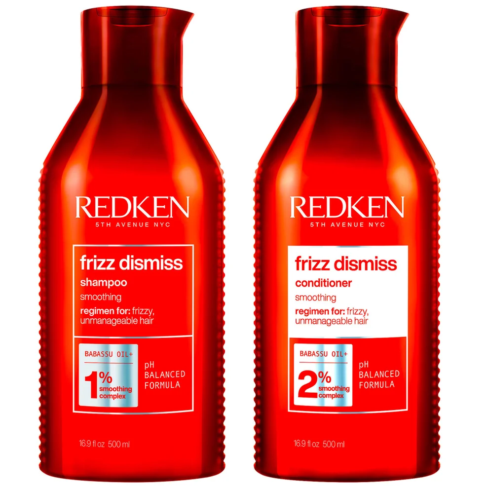 Redken Frizz Dismiss Shampoo and Conditioner Routine To Protect Hair Against Humidity and Frizz 500ml Afbeelding 1