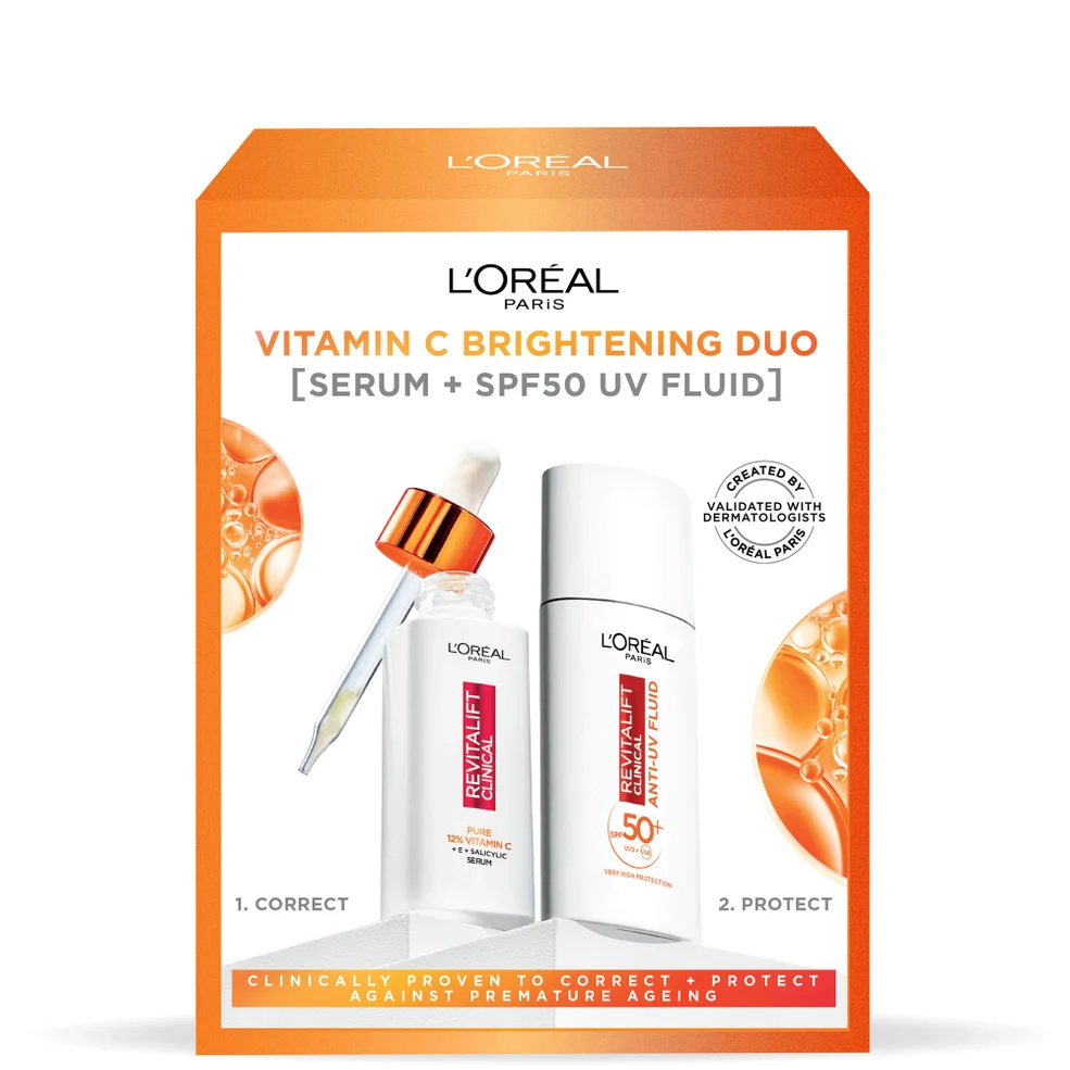 L'Oréal Paris Revitalift Pure Vitamine C Serum en SPF 50+ Onzichtbare Fluid Face Duo Afbeelding 1