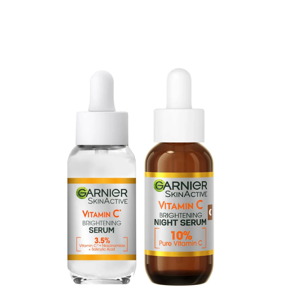 Garnier Vitamin C Day and Night Serum Set for Face, Anti-Dark Spots and Brightening 30ml Afbeelding 1
