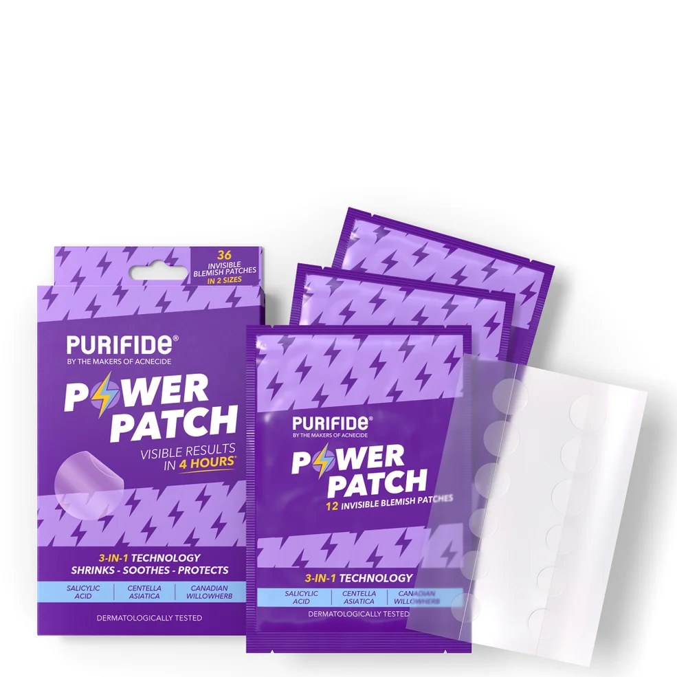 PURIFIDE by Acnecide 3-in-1 Power Patch Salicylic Acid Spot Patches for Blemish-Prone Skin 36 Spot Stickers Afbeelding 1