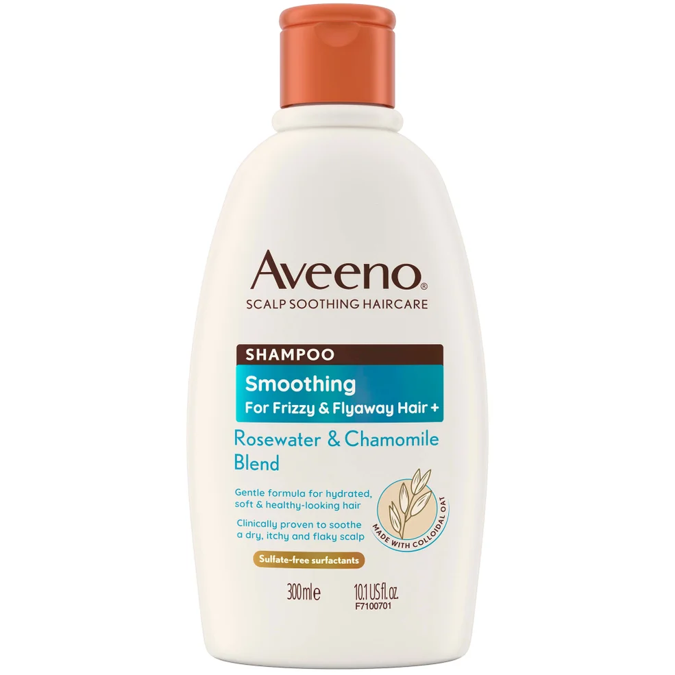 Aveeno Haircare Smoothing+ Rose Water and Chamomile Blend Shampoo 300ml Afbeelding 1