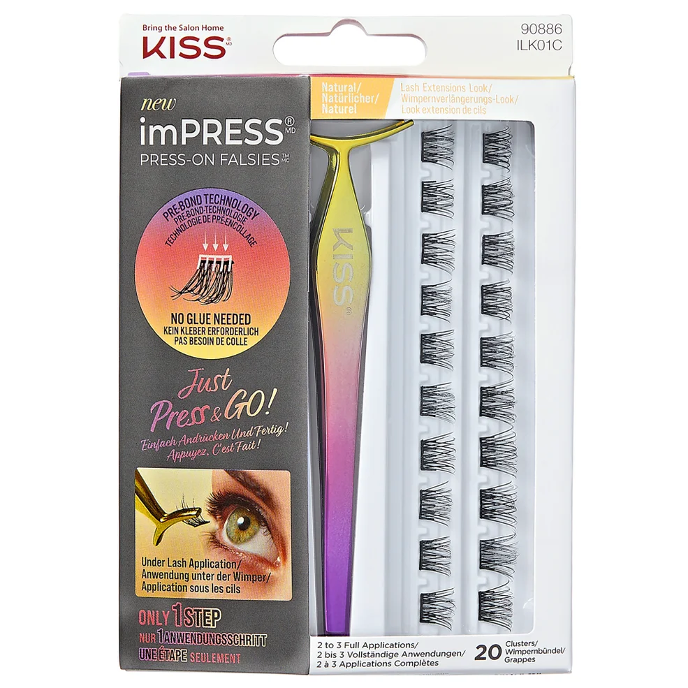 Kiss imPRESS Falsies Opdrukbare Kunstwimpers Kit - Natuurlijk Afbeelding 1