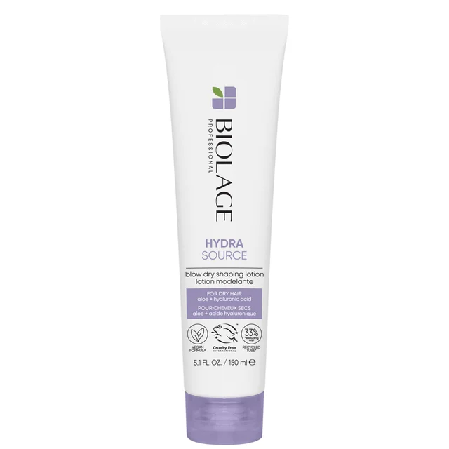 Biolage HydraSource Vormende Föhnlotion met Aloë en Hyaluronzuur voor Droog Haar 150 ml