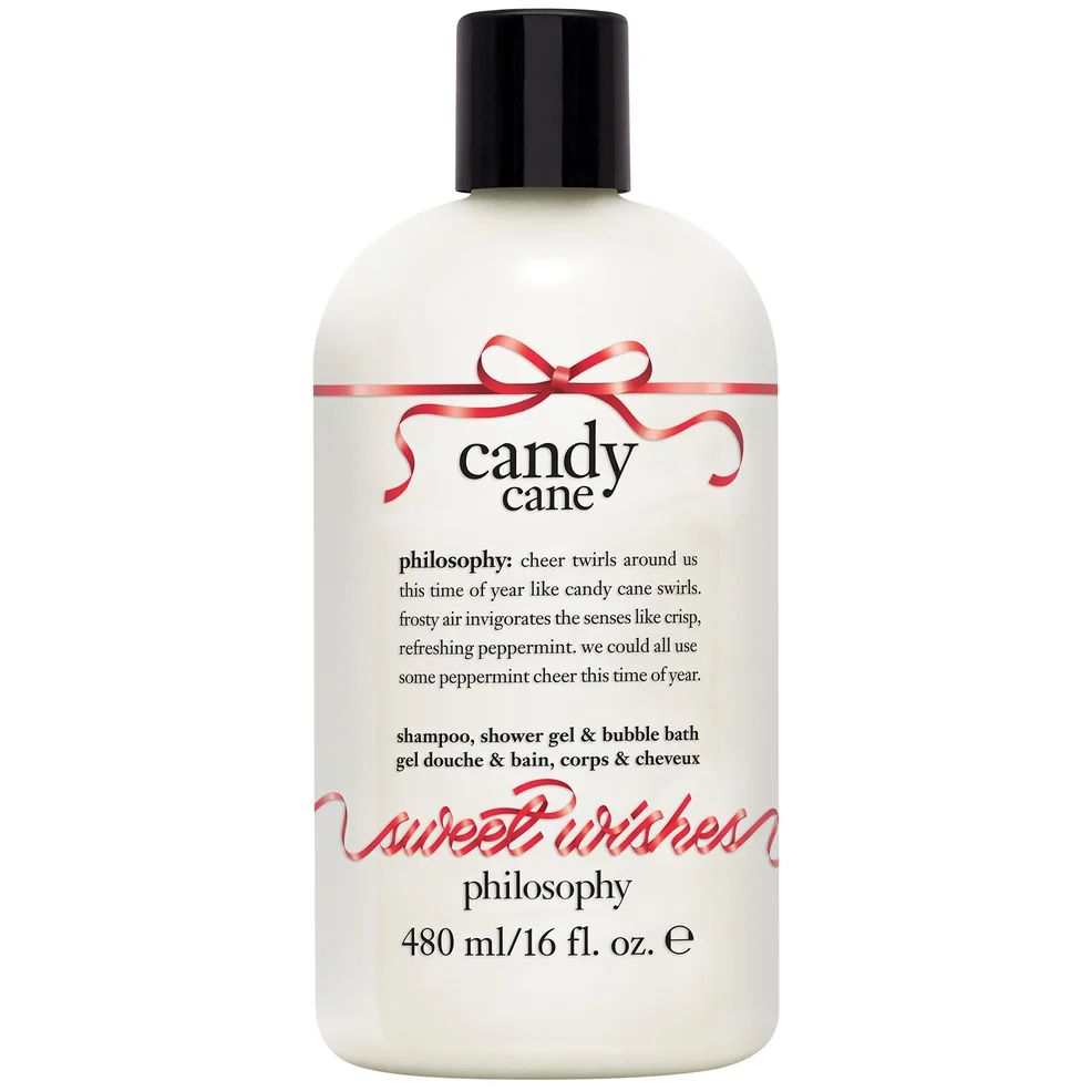 philosophy Christmas 2023 Candy Cane Shower Gel and Bubble Bath 480ml Afbeelding 1