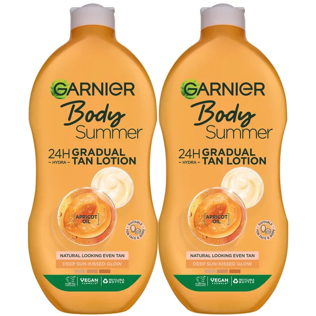 Garnier Summer Body Gradual Deep Tan Moisturiser Duo
