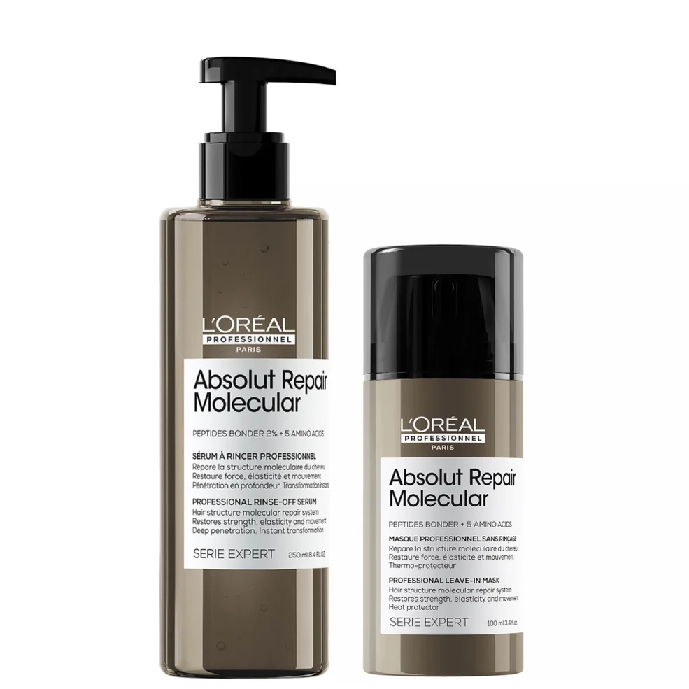 L'Oréal Professionnel Serie Expert Absolut Repair Molecular Rinse-off Serum and Mask Duo for Damaged Hair Afbeelding 1