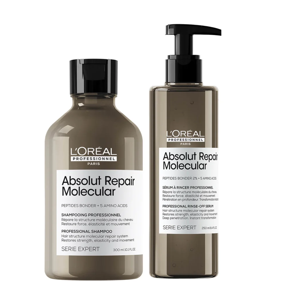 L'Oréal Professionnel Serie Expert Absolut Repair Molecular Shampoo and Rinse-off Serum Duo for Damaged Hair Afbeelding 1