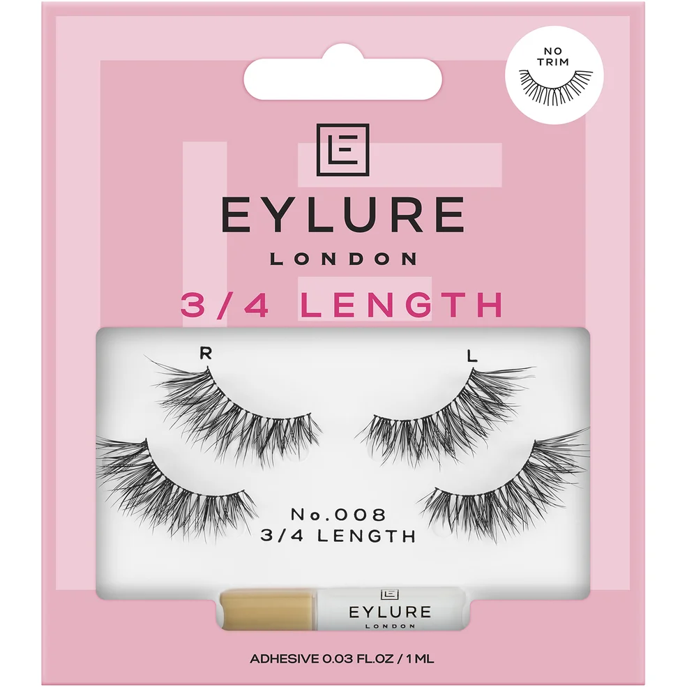 Eylure 3/4 Length False Lashes - No. 008 Twin Pack Afbeelding 1