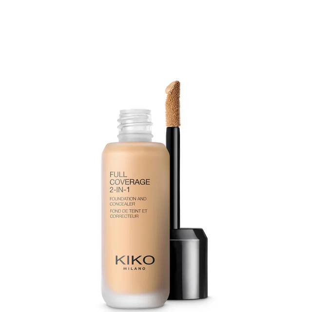 KIKO Milano Volledige Dekking 2-in-1 Foundation en Concealer 25 ml (Verschillende Tinten)