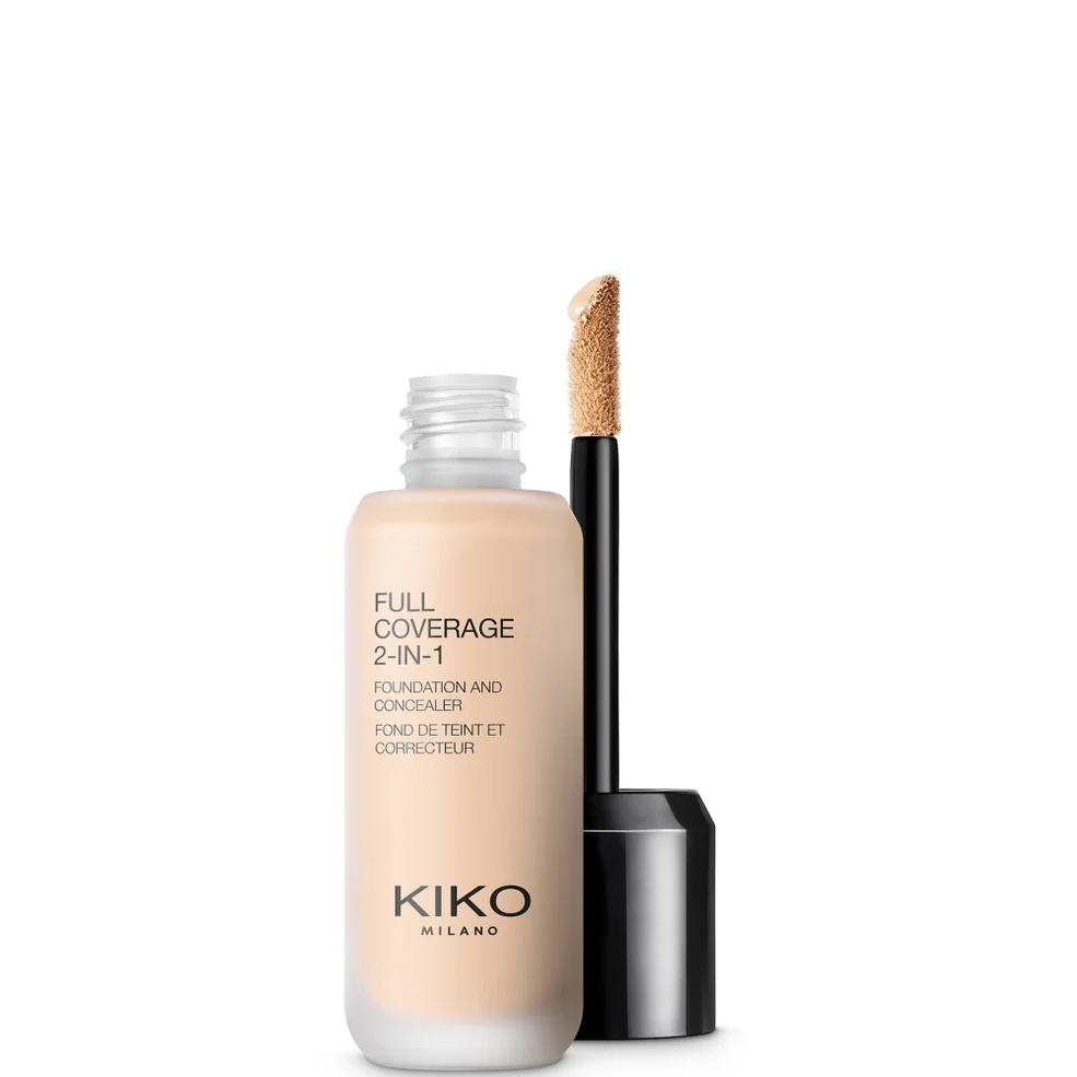 KIKO Milano Volledige Dekking 2-in-1 Foundation en Concealer 25 ml (Verschillende Tinten) Afbeelding 1