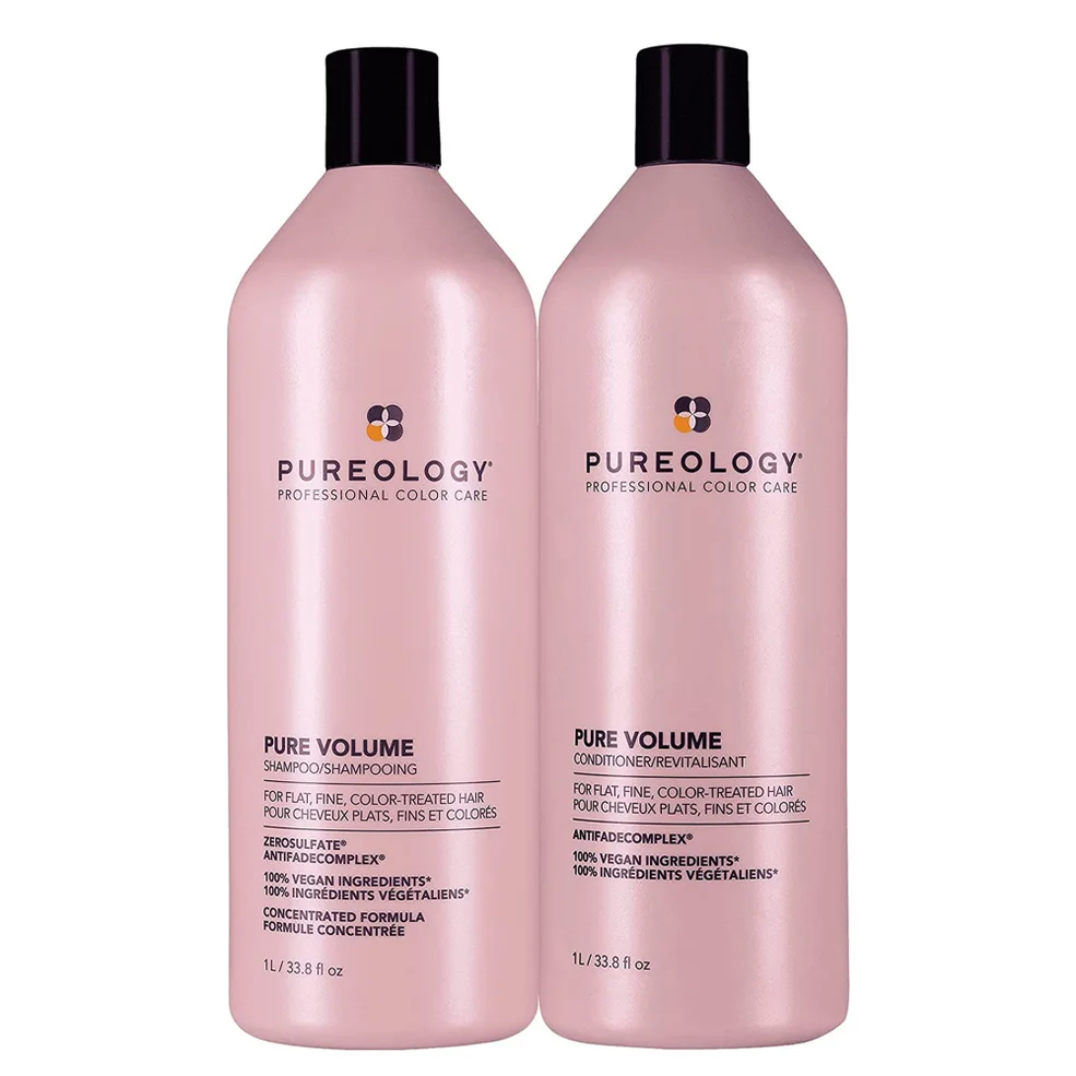 Pureology Pure Volume Shampoo and Conditioner Routine For Flat, Fine, Colour Treated Hair 1000ml Afbeelding 1