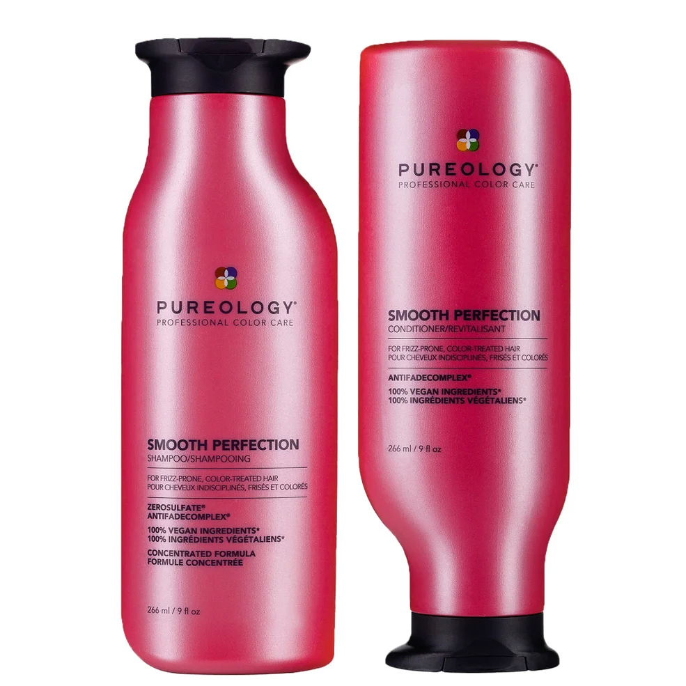 Pureology Smooth Perfection Shampoo and Conditioner Routine For Frizz Prone, Colour Treated Hair 266ml Afbeelding 1