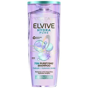 L'Oréal Paris Elvive Hydra Pure 72h Zuiverende Shampoo met Hyaluron en Salicylzuur 500 ml - undefined undefined