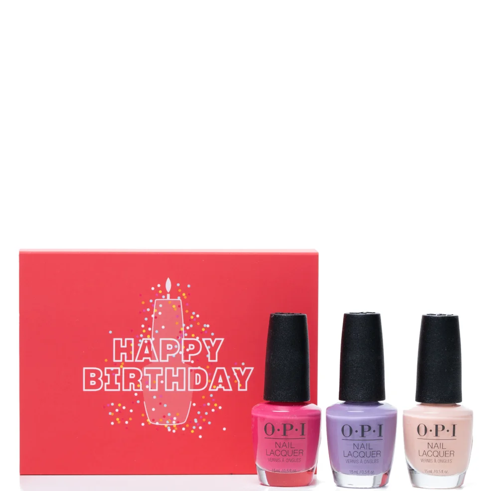 OPI Happy Birthday Gift Box Set 3 x 15ml Afbeelding 1