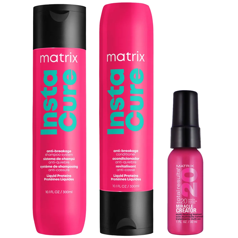 Matrix InstaCure Anti-Breakage Shampoo, Conditioner and Miracle Creator 20 Travel Size Bundle Afbeelding 1