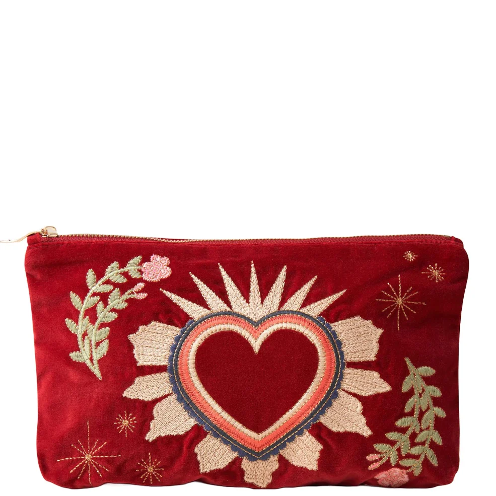 Elizabeth Scarlett Sacred Heart Rouge Velvet Everyday Pouch Afbeelding 1