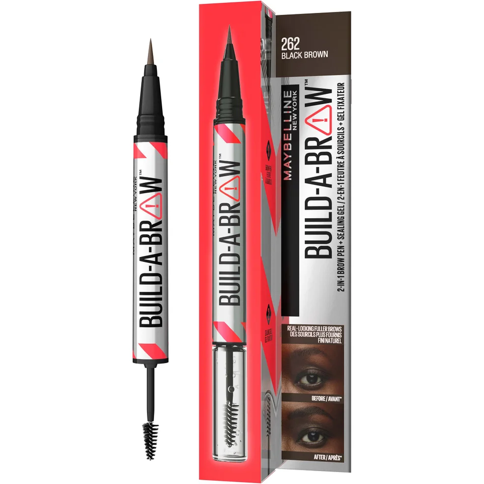 Maybelline Build-A-Brow 2 Easy Steps Eye Brow Pencil and Gel (Various Shades) Afbeelding 1