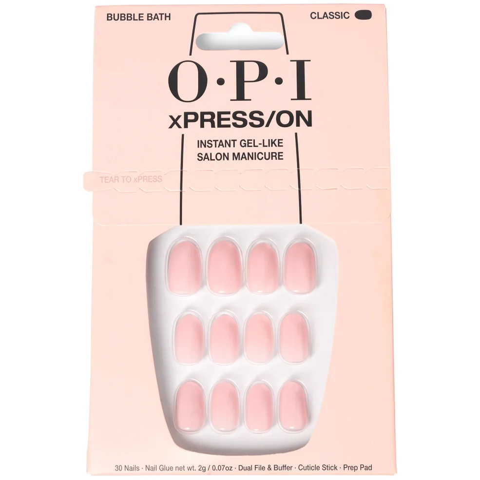 OPI xPRESS/ON French Press Press on Nails for Gel-Like Salon Manicure - Bubble Bath Afbeelding 1