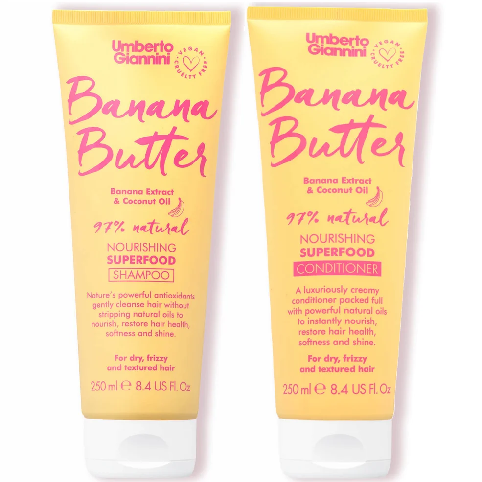 Umberto Giannini Banana Butter Shampoo and Conditioner Duo Afbeelding 1