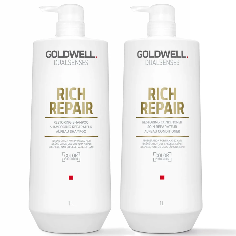 Goldwell Dualsenses Rich Repair Restoring Shampoo and Conditioner 1L Duo Afbeelding 1