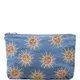Elizabeth Scarlett Sun Goddess Dusky Blue Velvet Everyday Pouch