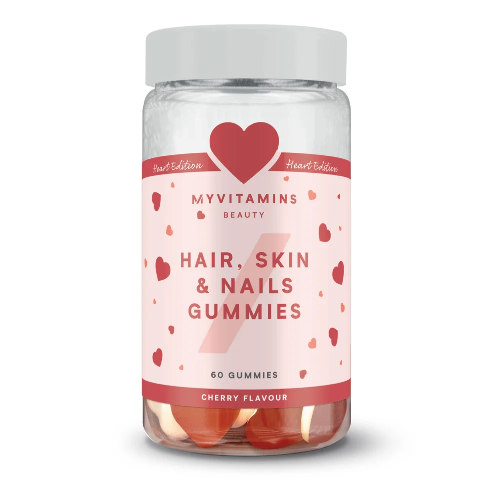 Myvitamins Hair, Skin & Nails Gummies, Cherry, 60 Gummies (WE) (ALT) Afbeelding 1