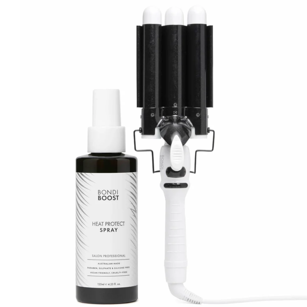 BondiBoost 32mm Wave Wand and Heat Protect Spray 125ml Bundle Afbeelding 1
