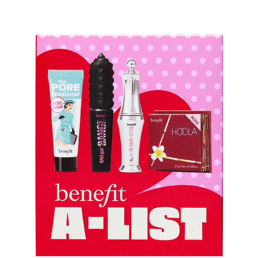 benefit A-List Full Glam Kit: Badgal Bang Mascara, Hoola Bronzer, Porefessional Primer and 24hr Brow Setter Gift Set Afbeelding 1