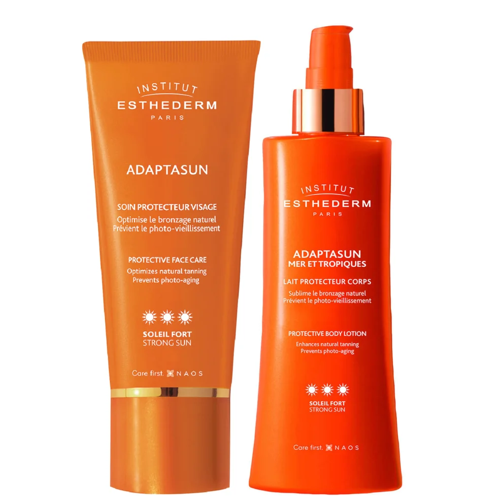 Institut Esthederm Adaptasun UVA/UVB Protective Face and Body Duo - Strong Sun Afbeelding 1