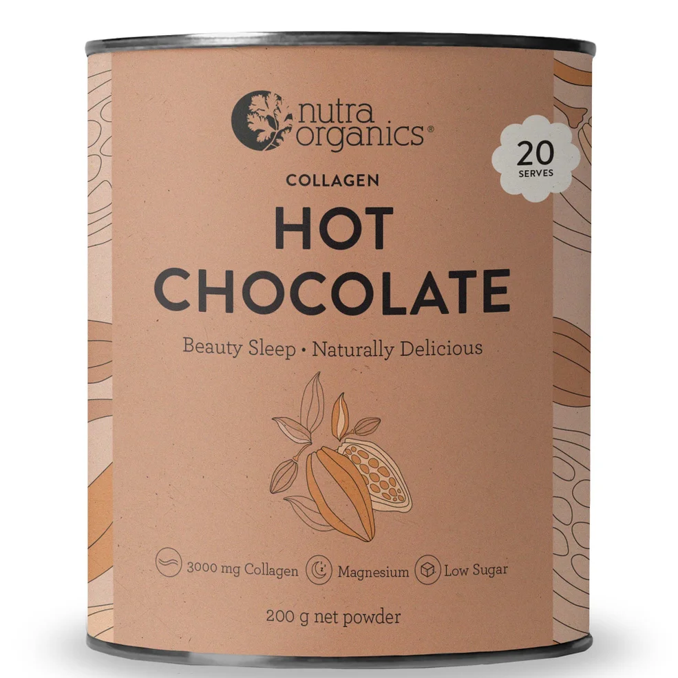 Nutra Organics Collagen Hot Chocolate Powder 200g Afbeelding 1