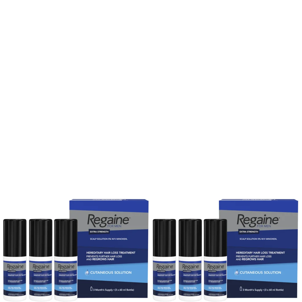 Regaine For Men Extra Strength Re-Growth Scalp Solution with 5% Minoxidil - 6 Month Supply Bundle Afbeelding 1