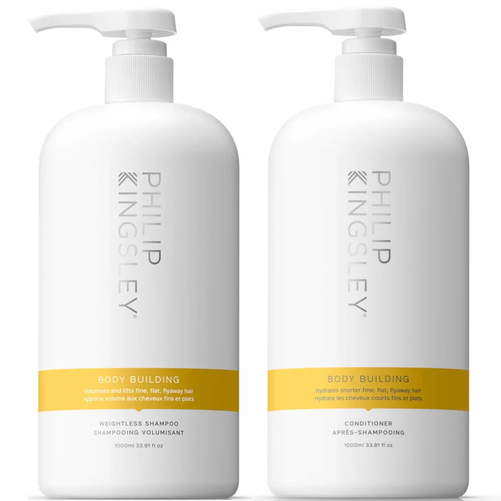 Philip Kingsley Body Building Shampoo 1000ml and Body Building Conditioner 1000ml Afbeelding 1
