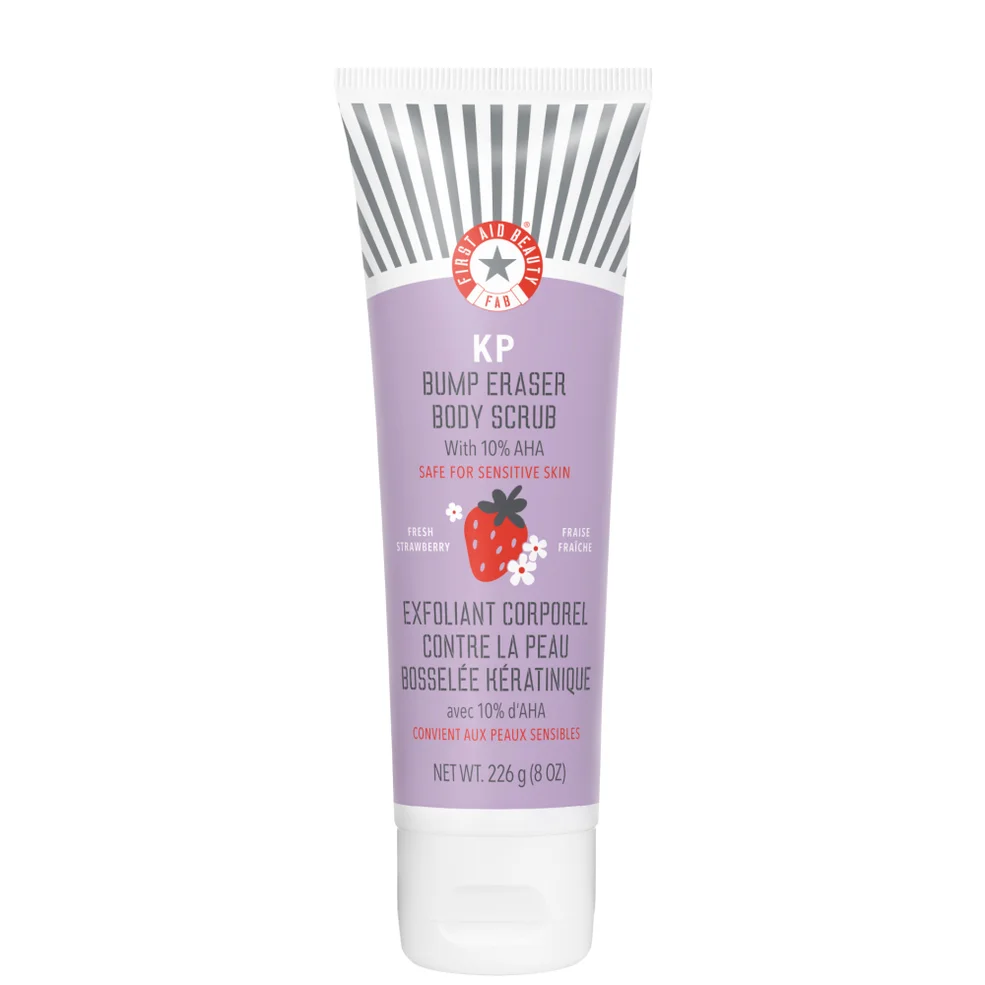 First Aid Beauty KP Bump Eraser Fresh Strawberry Bodyscrub met 10% AHA 226 g Afbeelding 1