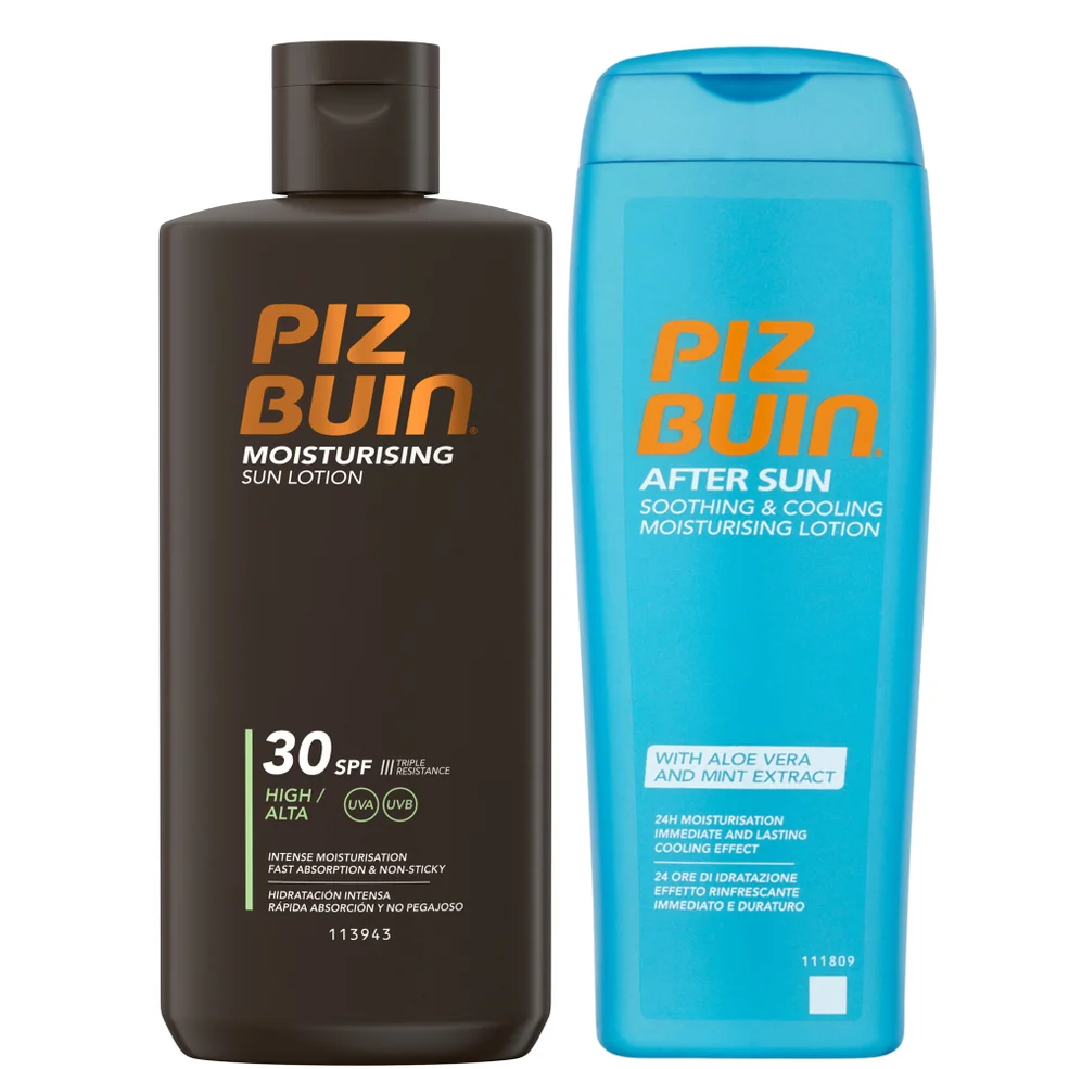 Piz Buin Moisturising SPF Sun Lotion and Aftersun Duo Afbeelding 1