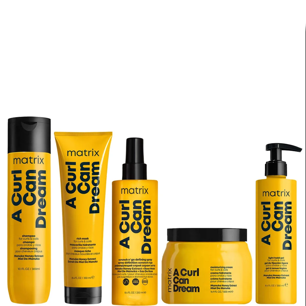 Matrix A Curl Can Dream Shampoo Hair Mask Moisturising Cream Light Hold Gel and Defining Spray for Wavy and Curly Hair Afbeelding 1