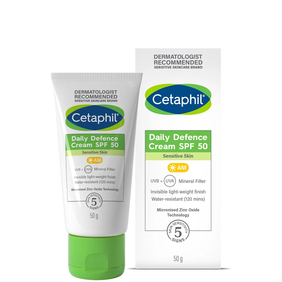 Cetaphil Daily Defence Cream SPF50 with UVA/UVB Filters for Sensitive Skin 50g Afbeelding 1