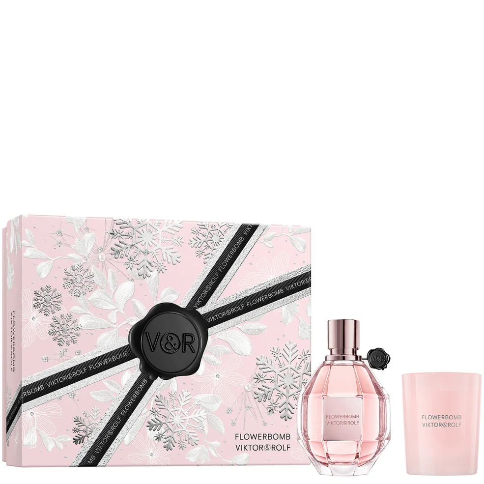 Viktor & Rolf Flowerbomb Eau De Parfum 100ml Candle Gift Set Afbeelding 1