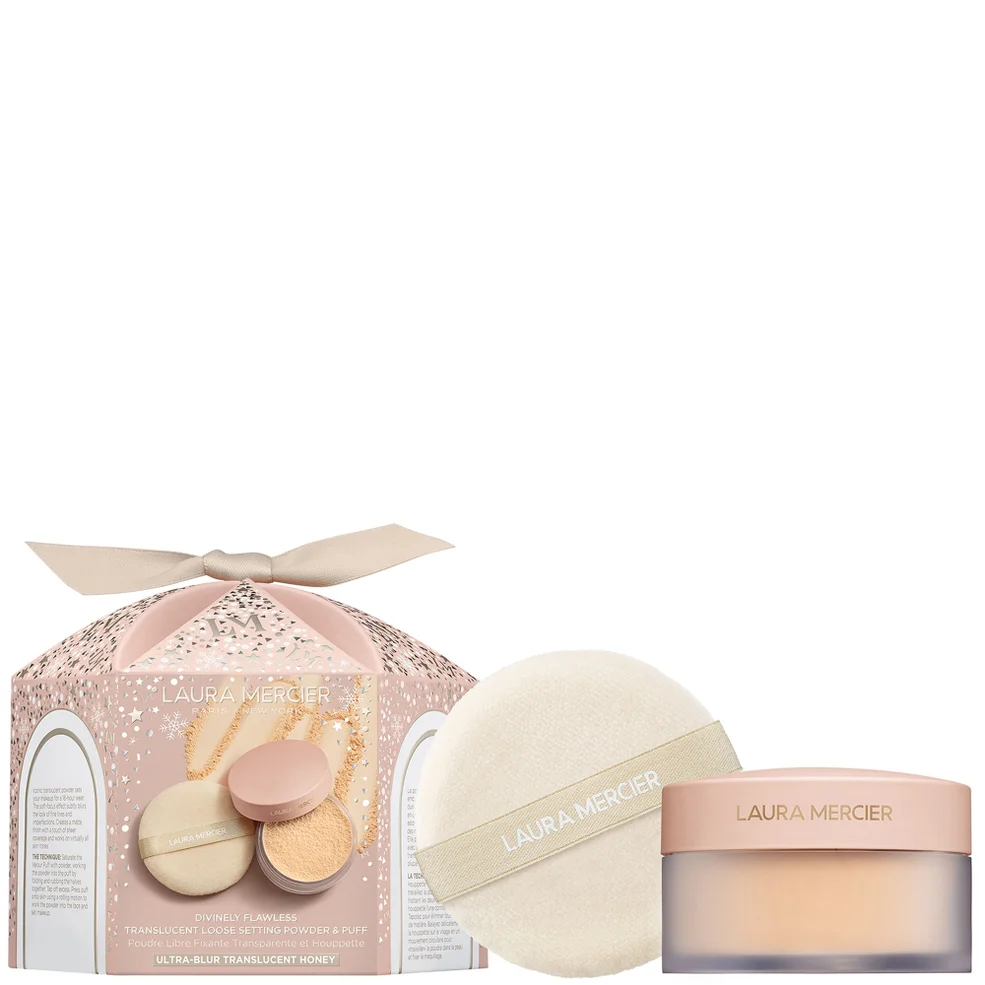 Laura Mercier Divinely Flawless Ultra-Blur Translucent Loose Setting Powder and Puff 20g (Various Shades) Afbeelding 1